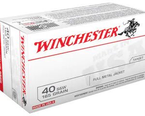 Winchester USA Ammunition 40 S&W 165 Grain Full Metal Jacket Flat Nose 50rds
