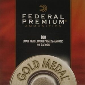 Federal Premium Gold Medal Small Pistol Match Primers #100M Box of 1000 (10 Trays of 100)