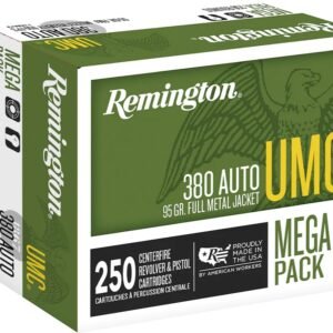 380 ACP  Remington UMC Ammunition 380 ACP 95 Grain Full Metal Jacket 250 rounds