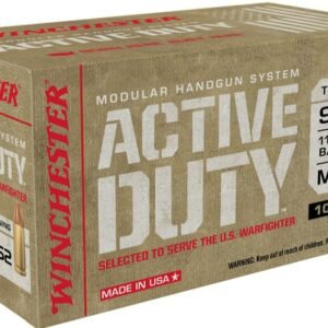 Winchester Active Duty MHS Ammunition 9mm M1152 115 Grain Full Metal Jacket Flat Nose