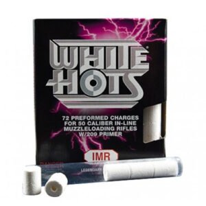 IMR White Hots Black Powder Substitute 50 Caliber #209 Primer Pre-Formed Charges – Packs of 72