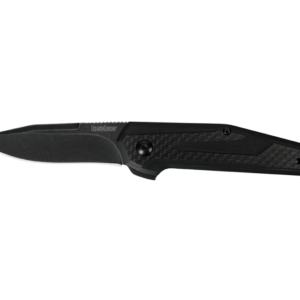 Kershaw Fraxion Folding Knife – 2.75″ Black Plain Drop Point Blade