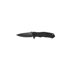 Kershaw RJ Tactical 3.0 Folding Knife – 2.875″ Plain Black Spear Point Blade