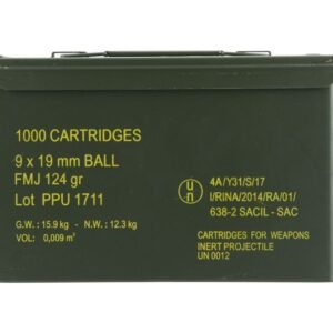 PPU Mil-Spec 9mm Luger 115 Grain Full Metal Jacket (FMJ) 1000 Rounds