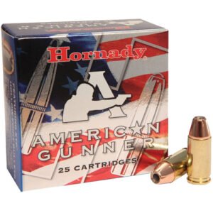 Hornady American Gunner Ammunition 9mm Luger +P 124 Grain XTP Jacketed Hollow Point Box of 25