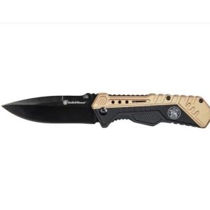 Smith & Wesson Spring Assisted Open Folding Knife with 3.5″ Drop Point Blade