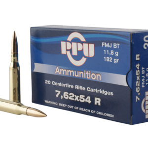 PPU Metric Rifle Brass 7.62x54mmR 182-Grain 20-Rounds FMJ