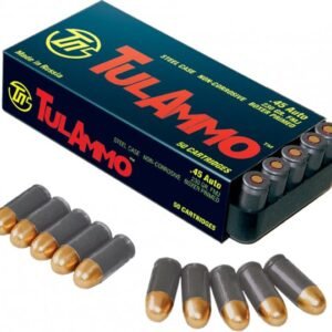 TulAmmo Ammunition 45 ACP 230 Grain Full Metal Jacket (Bi-Metal) Steel Case
